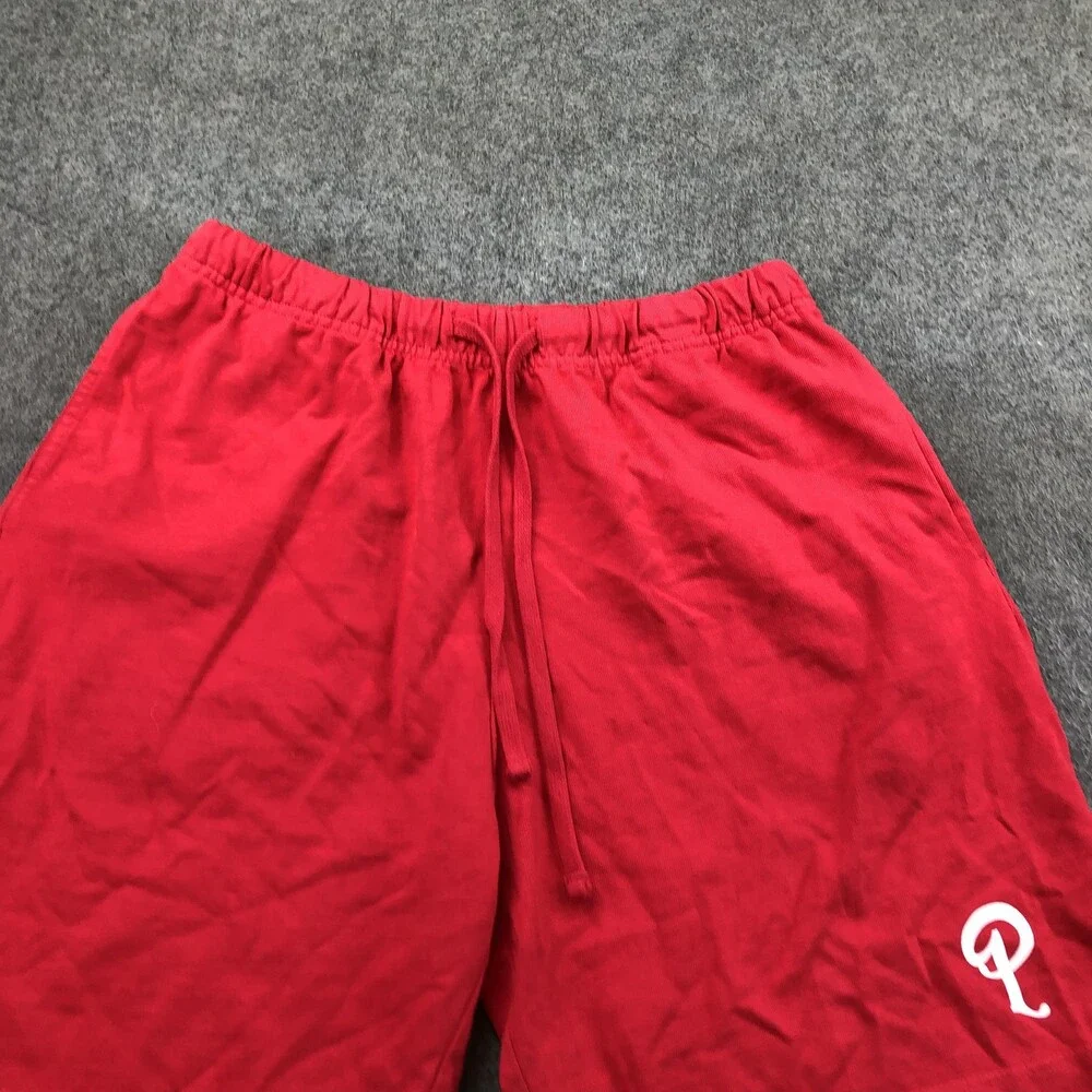 Politics Shorts Mens Large Red Sweat Elastic Waist 10 Inseam Casual Summer
